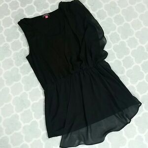 Vince Camuto Asymmetrical Black Top